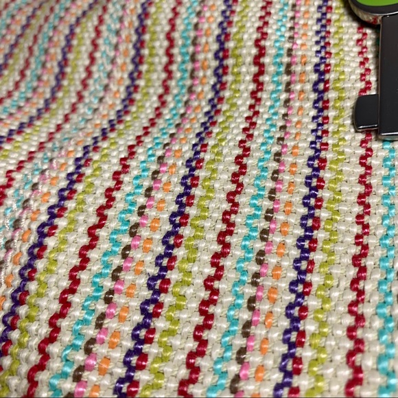 Fossil Multicolor Stitched Straw Frame Handbag - Picture 4 of 12